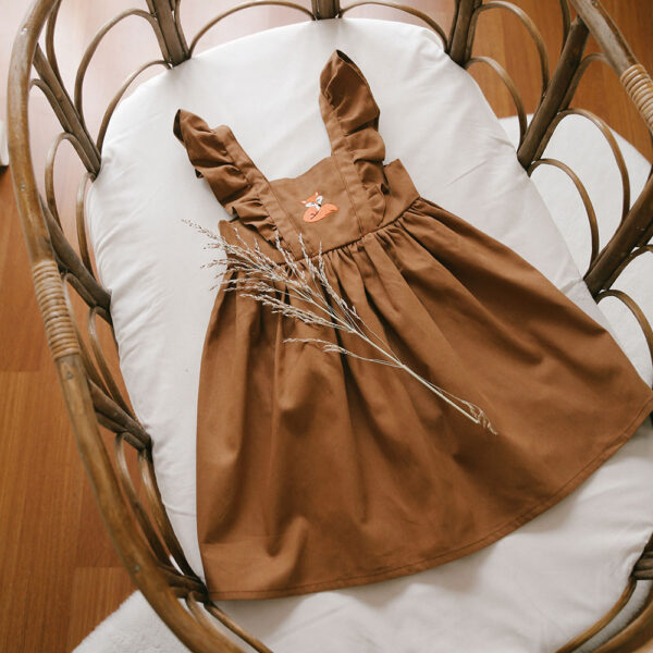 Fox embroidered Cinnamon dress