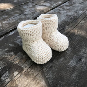 Organic Cotton Ecru Baby Knit Socks