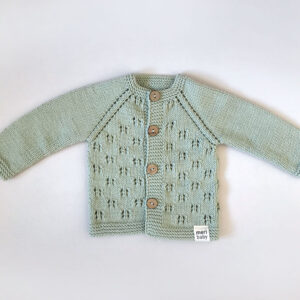 Organic-Cotton-Knitted-Mint-Baby-Cardigan
