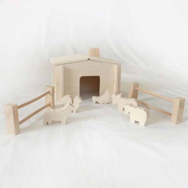 Wooden Toy Animal Farm Set