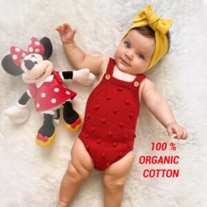 Organic Cotton Red Baby Romper