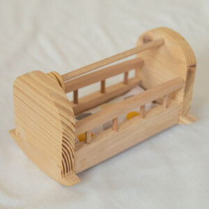 montessori wooden toy cradle