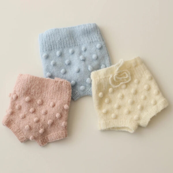 Merino Wool Knitted Baby Bloomer Ecru 1