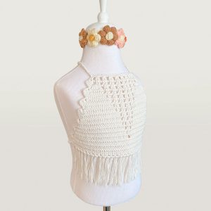 Cotton Hand-Knit Boho Top