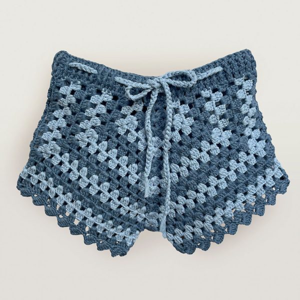 Cotton Hand-Knit Boho Shorts