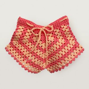 Cotton Hand-Knit Boho Shorts